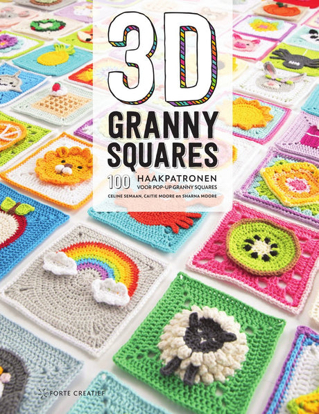 Forte 3d granny squares, 100 haakpatronen
