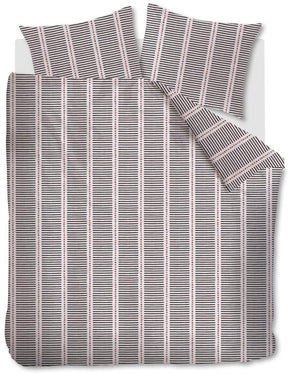 Vtwonen stip and stripe dekbedovertrek - lits-jumeaux - 240x200 220 cm - blush