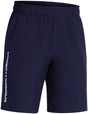 Under Armour UA Tech Woven Wordmark kurze Unisex-Sporthose – Marineblau – Weiß