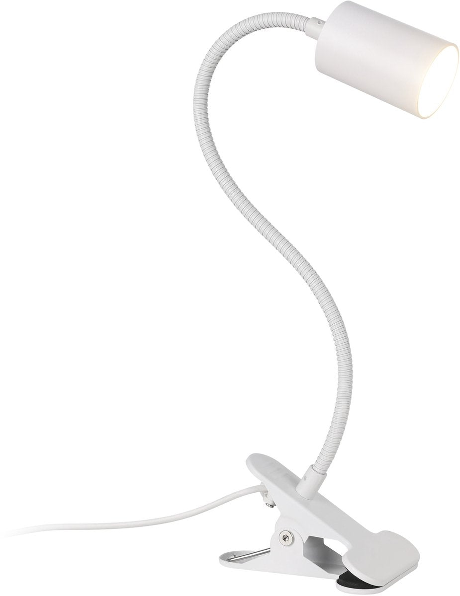 Eglo lardaro klemspot - bureaulamp - klemlamp - leeslamp - led - 35,5 cm - wit