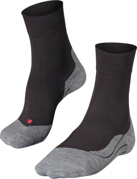 Falke ru4 Anti-Blister Baumwoll-Funktionsmaterial Laufsocken Herren Schwarz – Größe 46-48