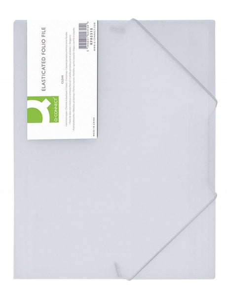Q-connect pp map met elastiek a4 transparant wit kf02315