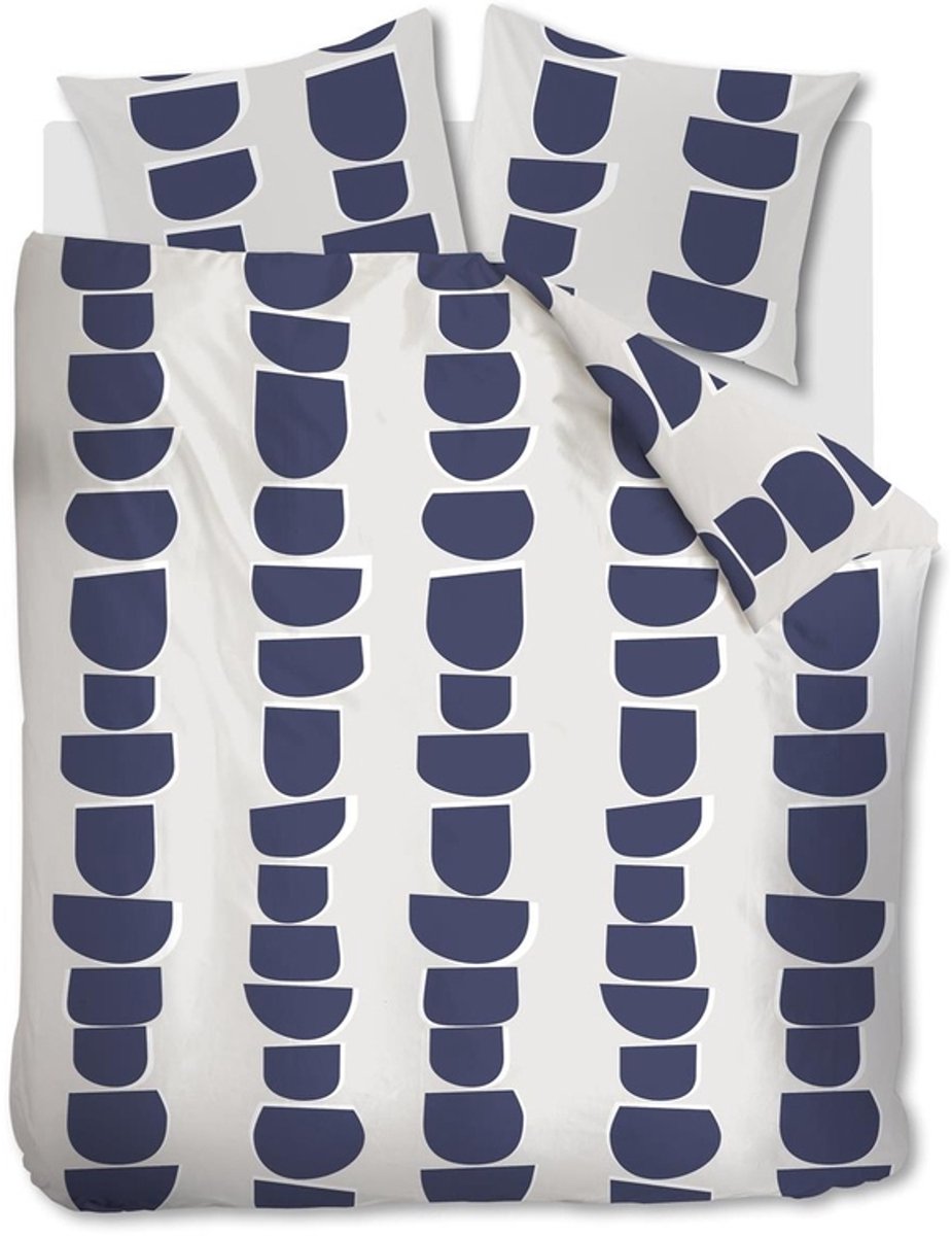 Vtwonen moons dekbedovertrek - tweepersoons - 200x200 220 cm - indigo