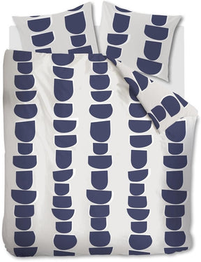 Vtwonen moons dekbedovertrek - tweepersoons - 200x200 220 cm - indigo