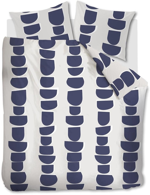 Vtwonen moons dekbedovertrek - tweepersoons - 200x200 220 cm - indigo