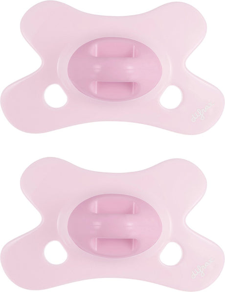 Difrax Schnuller Dental – 0 bis 6 Monate – hellrosa – 2 Stück