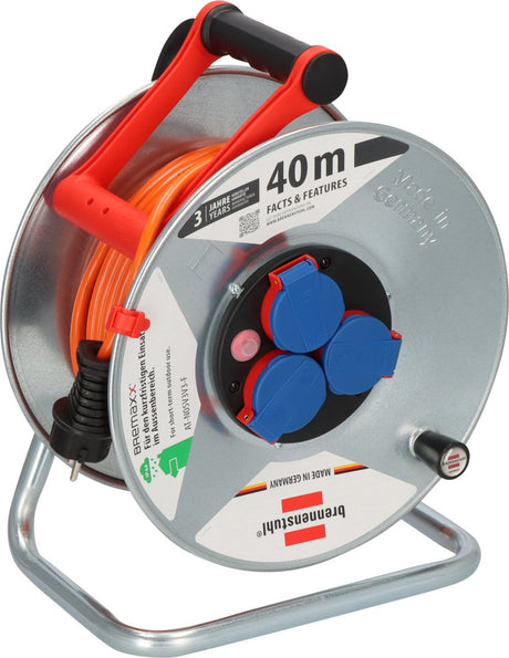 Brennerstuhl 1198750 Kabeltrommel 40 m orange Schukostecker