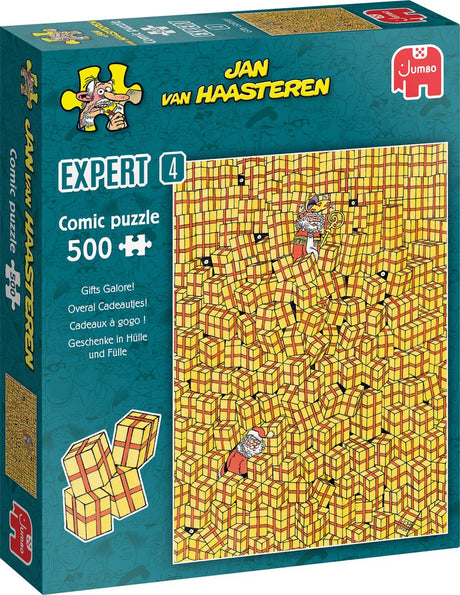 Jan van Haasteren Puzzle - Experte 4 Geschenke überall, 500 Teile.