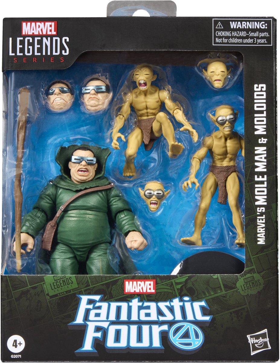 Hasbro marvel legends series marvel's mole man en moloids - actiefiguur 15cm
