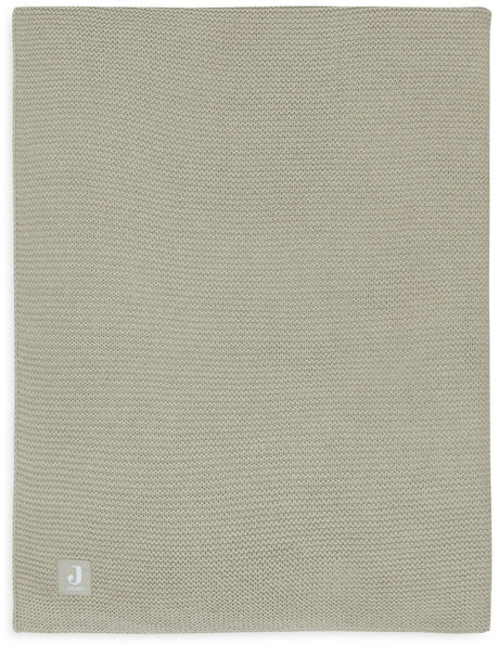 Jollein Decke für Kinderbett, 100 x 150 cm, Grundstrick, olivgrün