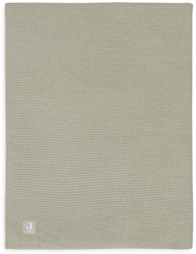 Jollein Decke für Kinderbett, 100 x 150 cm, Grundstrick, olivgrün