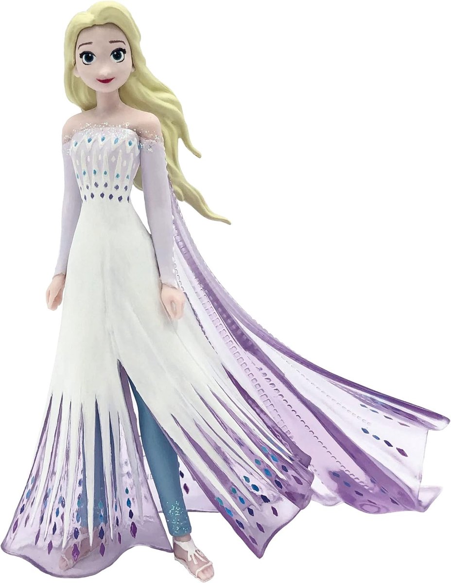 Bullyland 13517 – Spielfigur und Sammelfigur Elsa aus Frozen 2, ca. 9,5 cm – lebensecht und detailreich – ideal als Tortenfigur und kleines Geschenk für Kinder ab 3 Jahren.