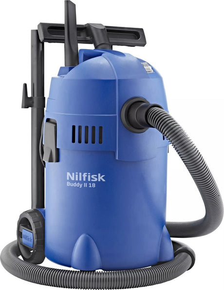 Nilfisk Buddy II 18 Car Cleaner Edition – leistungsstarker Nass- und Trockensauger mit 1200-W-Motor, 18-Liter-Behälter, Blasfunktion und komplettem Autoreinigungsset, Nass- und Trockensauger, Allzwecksauger