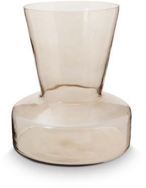 Vtwonen - basic - vaas - zand - glas - 26x26x30cm