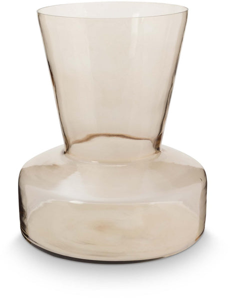Vtwonen - basic - vaas - zand - glas - 26x26x30cm