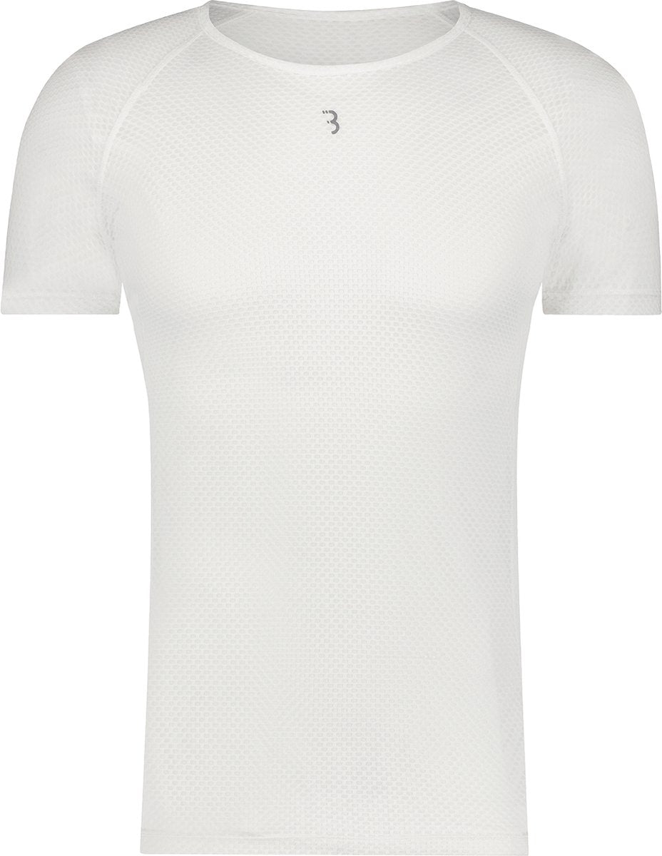 Bbb cycling ondershirt wielrennen meshlayer - onderkleding wielrennen - ondershirt fietsen sportshirt - onderkleding wielrennen - korte mouwen - wit - maat xs s buw-09