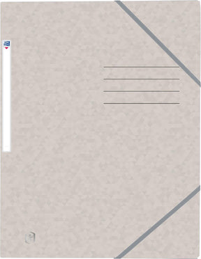 Oxford top file + - elastomap - 3 kleppen - elastiek - a4 - beige - pak 10 stuks