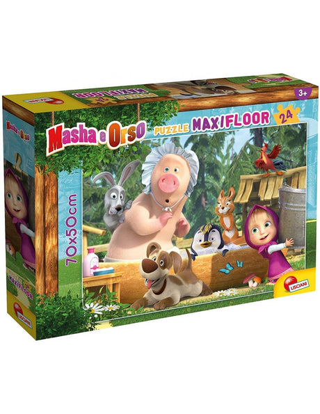 Lisciani - Masha - Puzzle Maxifloor - Einen schönen Tag noch! - 24 Stück