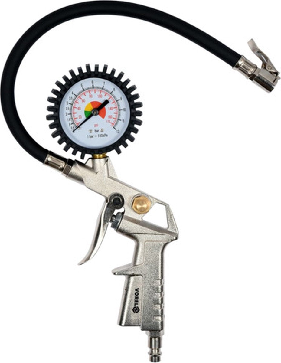 Vorel persluchtpistool met manometer