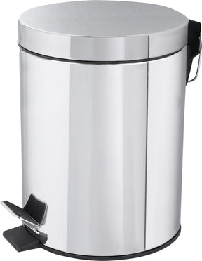 Differnz pedaalemmer chroom â€“ prullenbak badkamer â€“ afvalbakje â€“ 5 liter