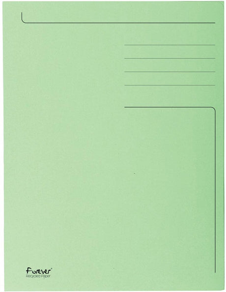 Exacompta 50x Forever® bedruckte Mappe mit 3 Klappen – 280 gm2 – 24,5 x 35 cm für Folio – Grasgrün – 449013e