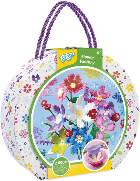 Totum-Blumen mit Bügelperlen herstellen – Blumenfabrik – 2000+ Bügelperlen – Kinderspielzeug – Basteln – für Mädchen und Jungen – ab 6 Jahren