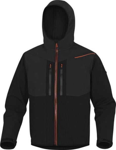 Delta Plus Horten Softshell 3-Lagen-Jacke – Schwarz | orange - l