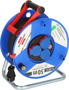 Brennerstuhl Garant Kabeltrommel, IP44, 50 m, Spezialkunststoff, kurzfristiger Außeneinsatz, Made in Germany