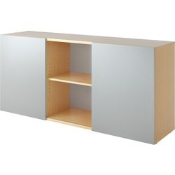 Bachschrank mit Schiebetüren Hammerer 2FH Spanplatte hellbraun, silber
