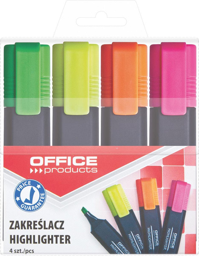 Office products markeerstift - set van 4 stuks