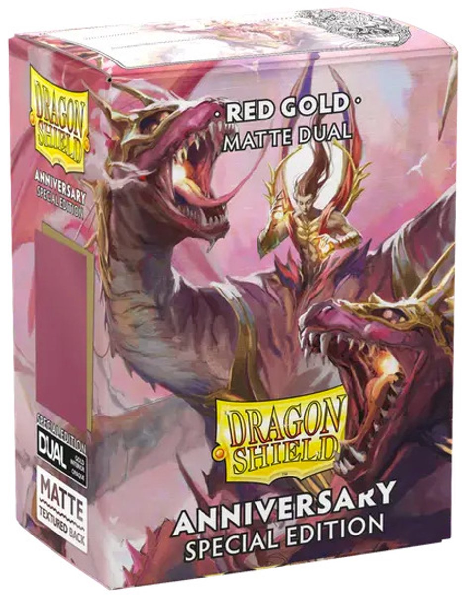 Dragonshield Dragon Shield – matte Doppelhüllen Granatapfel und Gold 100x