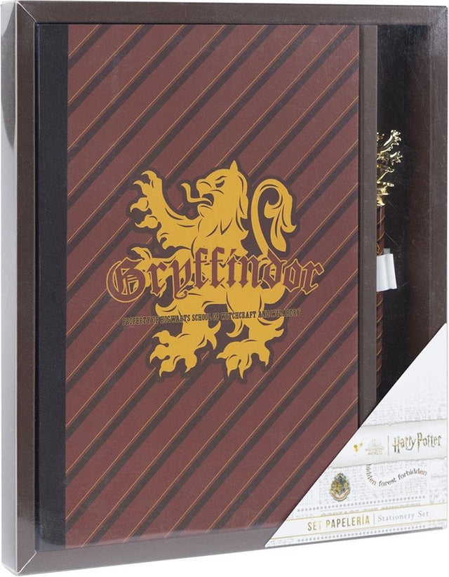 Harry potter warner bros schrijfset - pen en boekje gryffindor