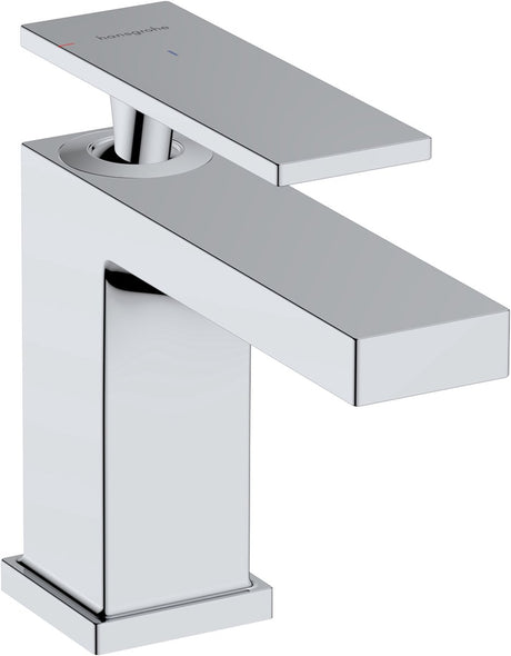 Hansgrohe tecturis e – Waschtischarmatur – Einhebelbedienung – Kaltstart energiesparend – ohne Ablaufgarnitur – 80 mm Größe – Chrom