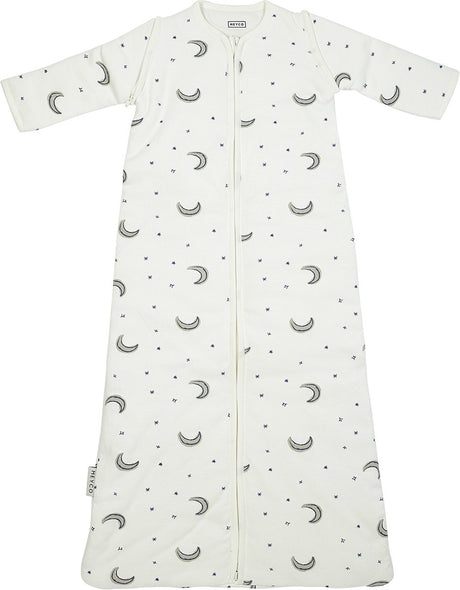 Meyco Babyschlafsack Winter Moon – abzippbare Ärmel – Indigo – 90 cm – Winterschlafsack