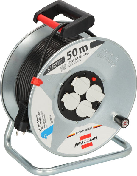 Brennerstuhl 1195066 Kabeltrommel 50,00 m schwarz Schukostecker