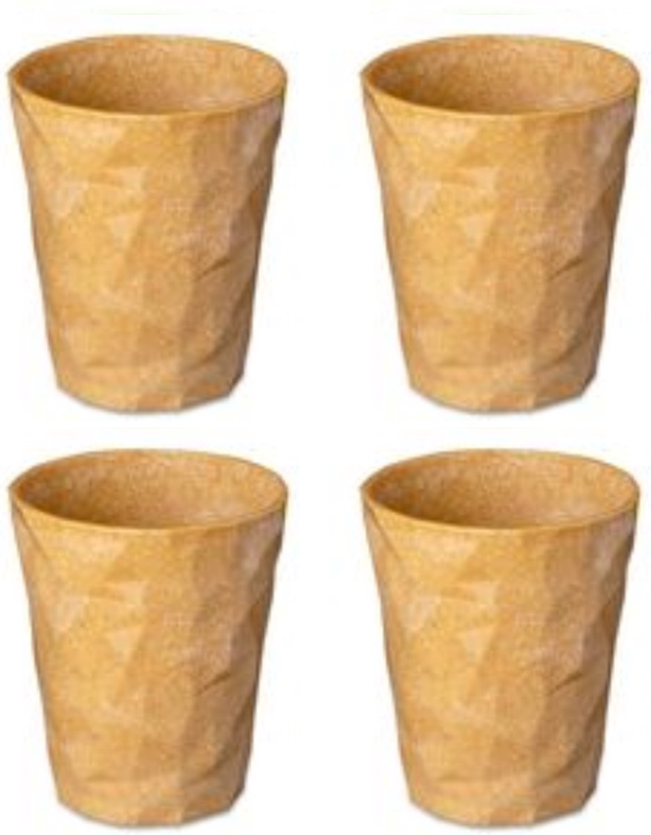 Koziol Trinkbecher, 0,25 l, 4er-Set, Bio, Holzfasern - | Clubs 2.0