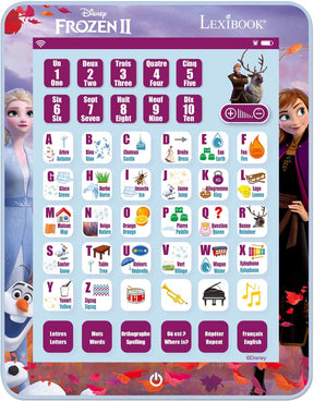 Lexibook tablette éducative bilingue la reine des neiges en français et en English