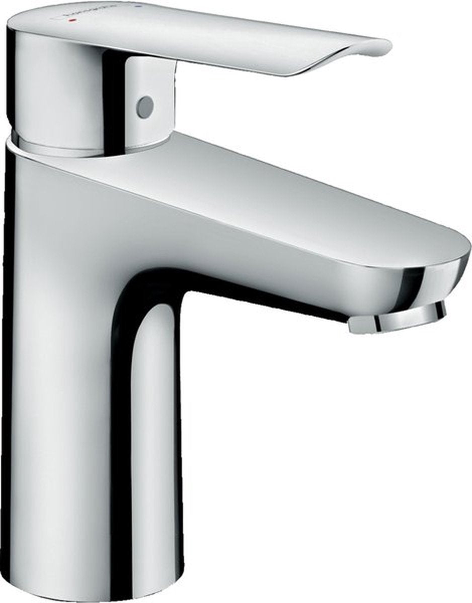 Hansgrohe Logis e – Waschtisch-Mischbatterie – Einhebelbedienung – mit Ablaufgarnitur – 100 mm – Chrom