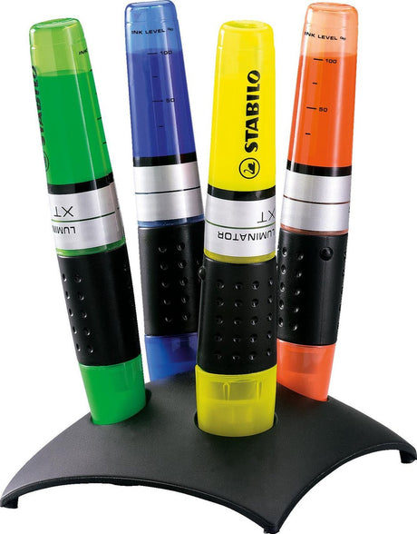 Stabilo Textmarker Luminator 2 - 5 mm Farbsortiment abgewinkelte Spitze 4 Stück