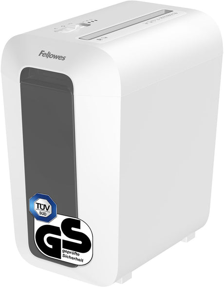 Fellowes lx65 Aktenvernichter Aktenvernichter – P-4 Kreuzschnitt – Safesense® – 10 Blatt – 22 Liter – auch für Karten geeignet – für das Home-Office