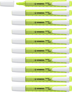 Stabilo swing cool - markeerstift - perfect voor onderweg - geel - doos 10 stuks