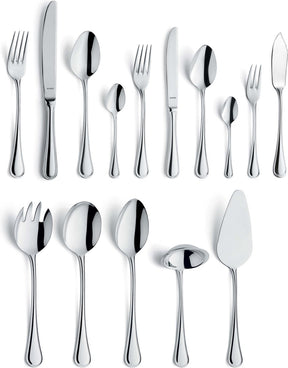 Amefa Rossini - 66-teiliges Besteckset für 6 Personen - Edelstahl hochglänzend - silberfarben