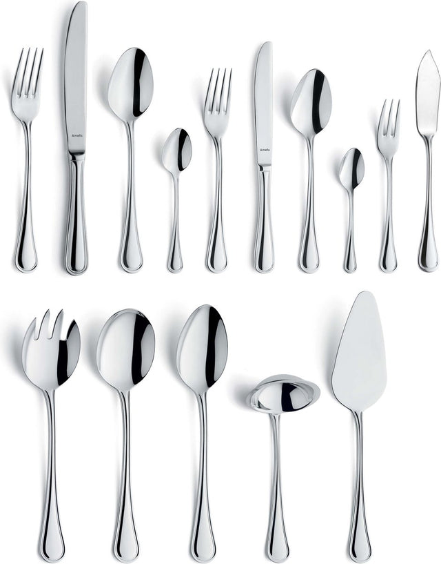 Amefa Rossini - 66-teiliges Besteckset für 6 Personen - Edelstahl hochglänzend - silberfarben