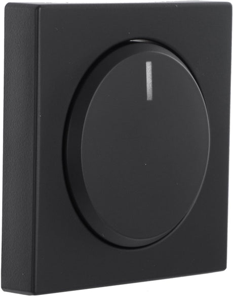 Busch-jaeger future linear - centraalplaat - met knop - dimmer - zwart
