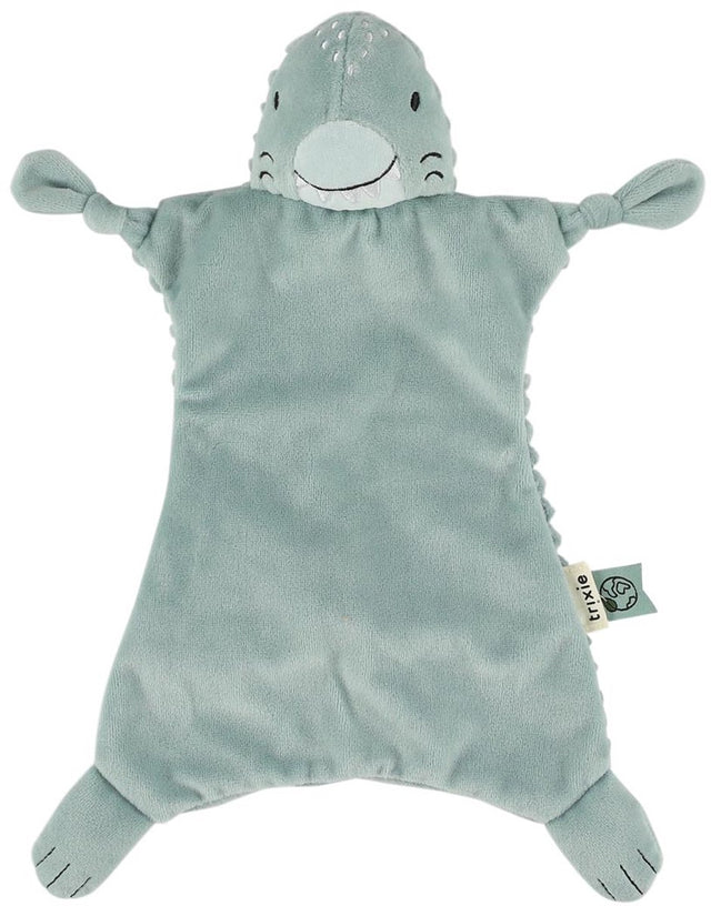 Trixie Baby-Schmusetuch Mr. Hai 0m+ mit Schnullerschlaufe aus recyceltem Stoff
