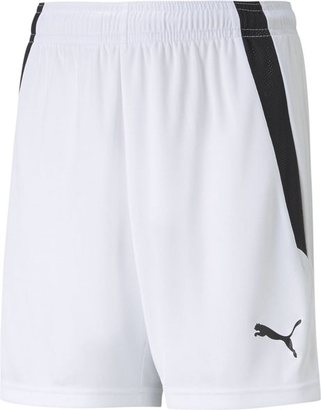 Puma Teamliga Shorts Jr Unisex-Sporthose – Weiß-Schwarz