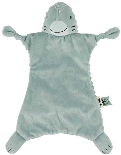 Trixie Baby-Schmusetuch Mr. Hai 0m+ mit Schnullerschlaufe aus recyceltem Stoff