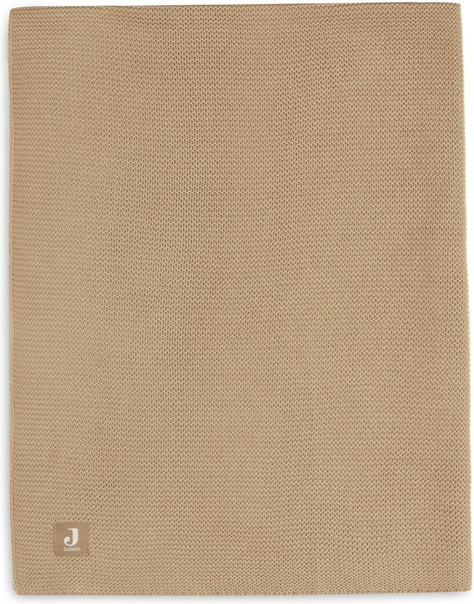 Jollein baby deken wieg 75x100cm basic knit - biscuit