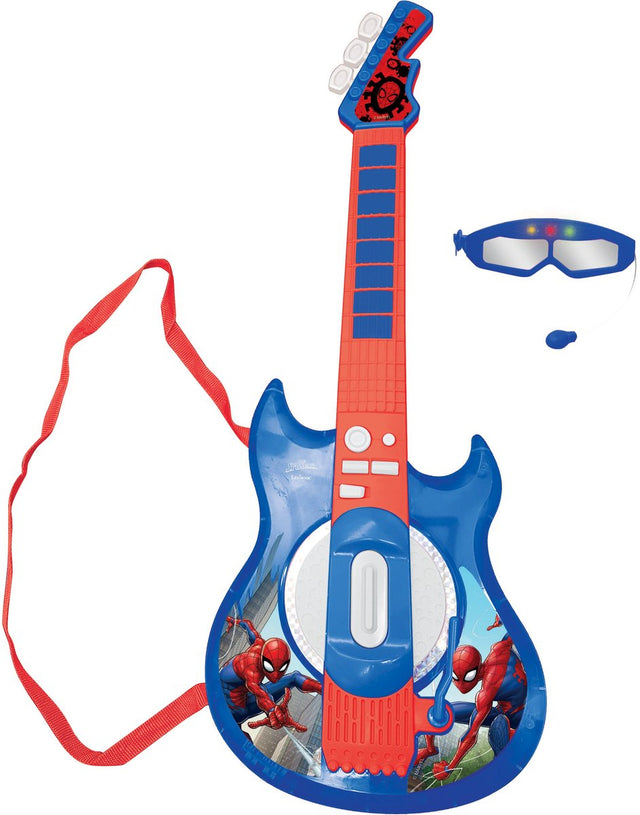 Lexibook Spider-Man elektronische Beleuchtungsgitarre mit Mikrofon in Brillenform