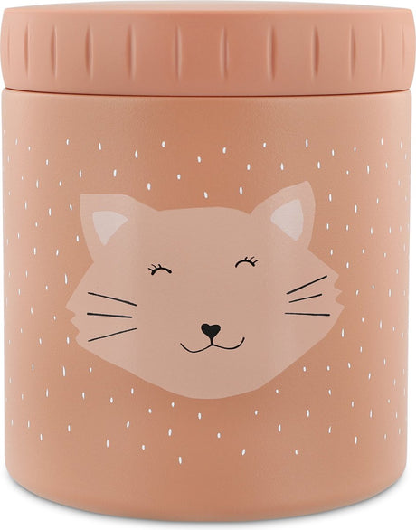 Trixie thermos container - mrs. cat - thermo lunchpot voor kinderen - 500 ml - rvs lunchbox - roze
